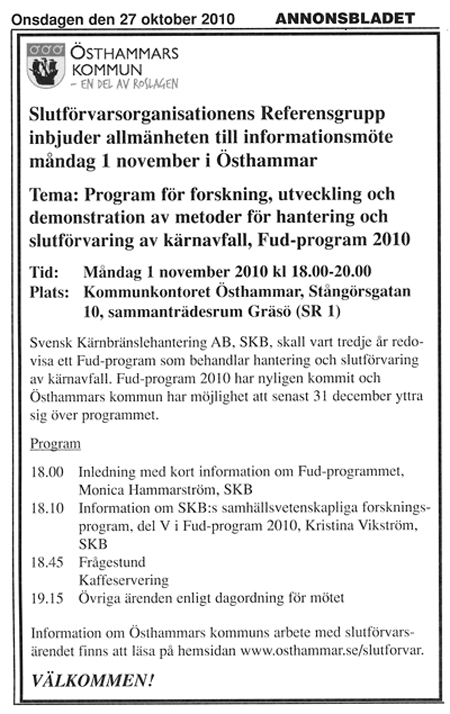 Östhammars referensgruppen sammanträder