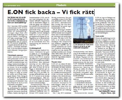 E:ON fick backa - Vi fick rätt